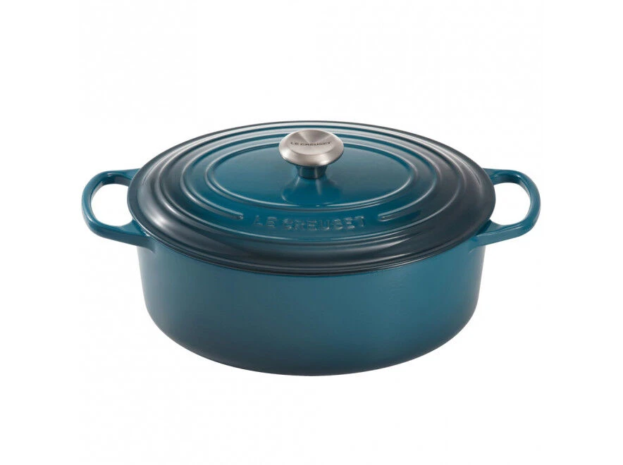 Le Creuset Signature Braadpan Ovaal 6,3 Liter ø 31 Cm Gietijzer Deep Teal 3 Le Creuset Signature Braadpan Ovaal 6,3 Liter ø 31 Cm Gietijzer Deep Teal