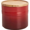 Le Creuset Voorraadpot Met Houten Deksel ø 14 X 12 Cm Aardewerk Kersrood -Keukengerei Verkoop 91044403060099 le creuset dk