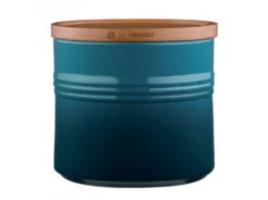 Le Creuset Voorraadpot Met Houten Deksel 14 X 12 Cm Aardewerk Deep Teal