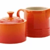 Le Creuset Suiker- En Melkset Aardewerk Vulcanique 2-delig -Keukengerei Verkoop creuset melkkan en suikerpot vulcanique 1