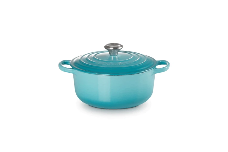 Le Creuset Signature Braadpan 2,4 Liter ø 20 Cm Gietijzer Caribbean Blue 4 Le Creuset Signature Braadpan 2,4 Liter ø 20 Cm Gietijzer Caribbean Blue - Afbeelding 2