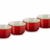 Le Creuset Schaaltje 100 Ml ø 7,8 Cm Aardewerk Kersrood 4 Stuks
