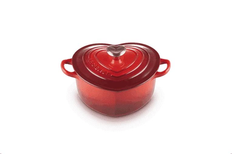 Le Creuset Braadpan Hartvormig Met Rvs Knop 2 Liter Gietijzer Kersrood 4 Le Creuset Braadpan Hartvormig Met Rvs Knop 2 Liter Gietijzer Kersrood - Afbeelding 2