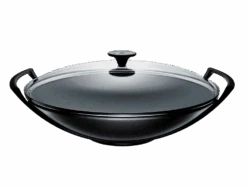 Le Creuset Wok Met Glazen Deksel 4,5 Liter ø 36 Cm Gietijzer Mat Zwart