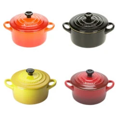 Le Creuset Minipan ø 10 Cm Aardewerk Roodtinten 4-delig