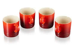 Le Creuset Mok 350 Ml Aardewerk Kersrood 4 Stuks -Keukengerei Verkoop rs8757 lc 20190531 th ps 0149 2 scr